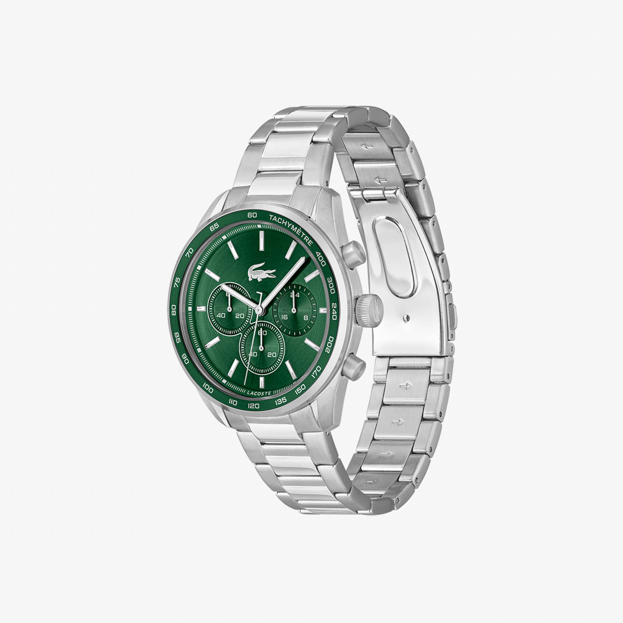 Boston Chronograph aus Edelstahl Uhren - Weiss - Lacoste - Herren