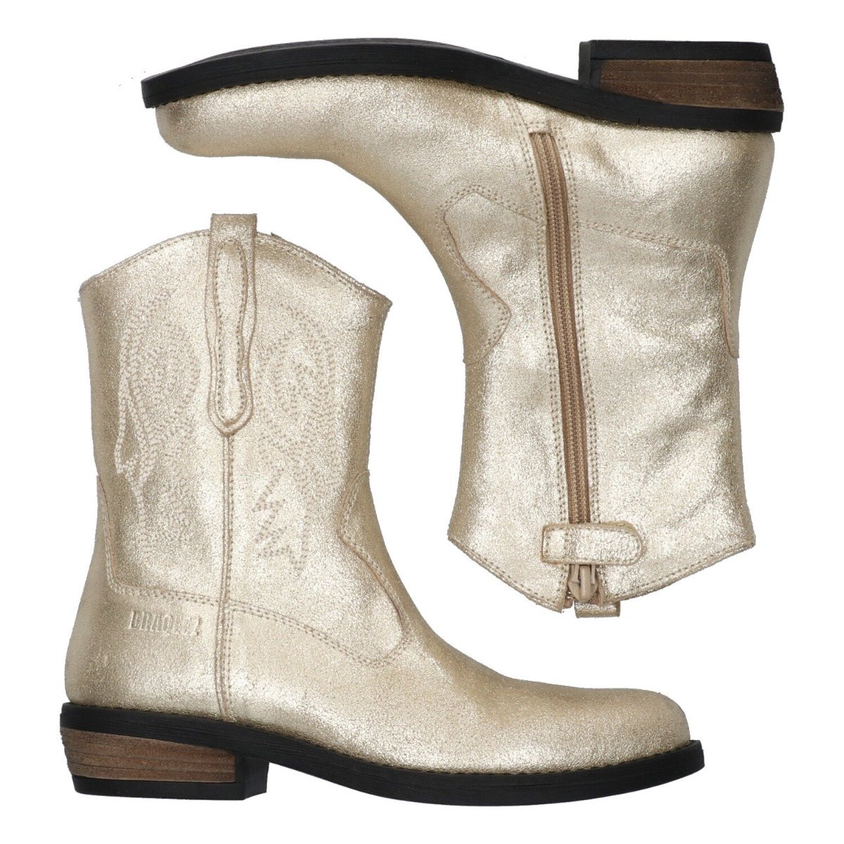 Camilla Cowboy - Cowboy Boots Braqeez Goud