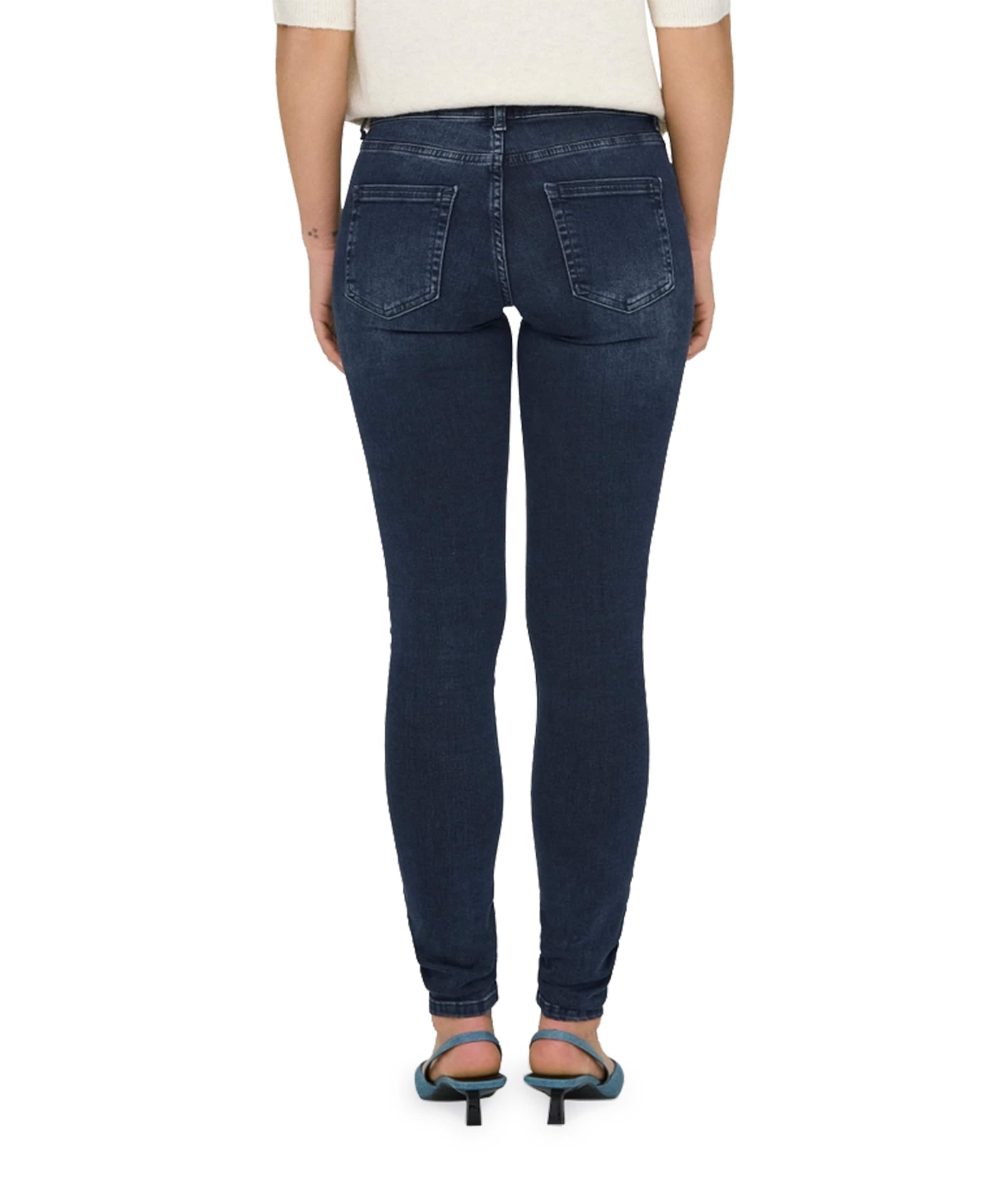 Only ONLBLUSH MID SKINNY DNM blauw