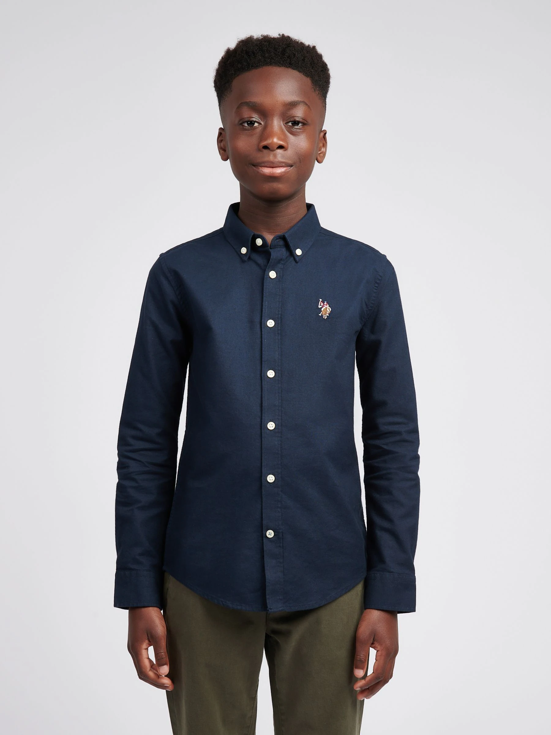 Donkerblauw - U.S. Polo Assn Boys Oxford Shirt