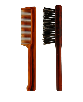 Mondial 1908 Antica Barberia Accessoires Beard & Moustache Brush Comb Kit 2-teilig