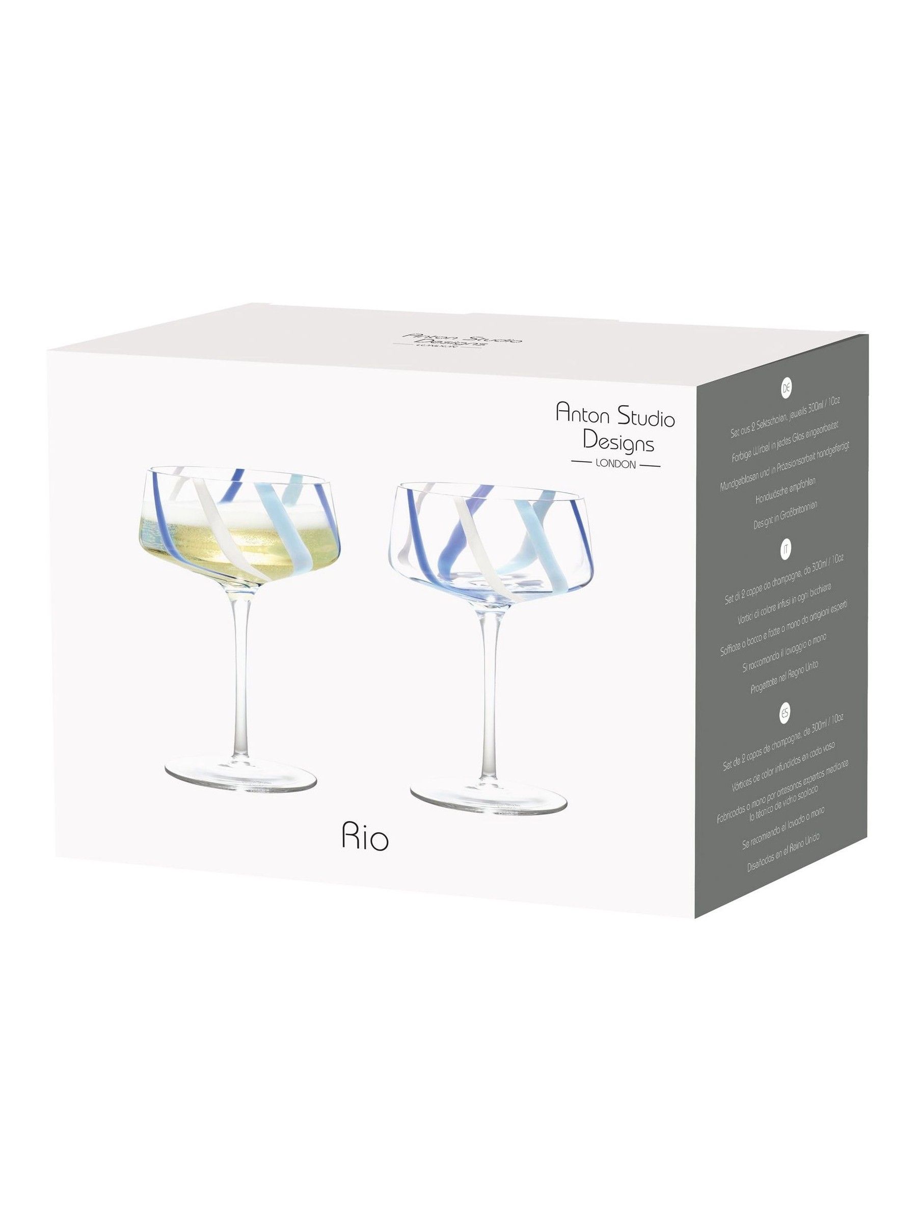Anton Studio Designs set van 2 Rio champagnecoupes