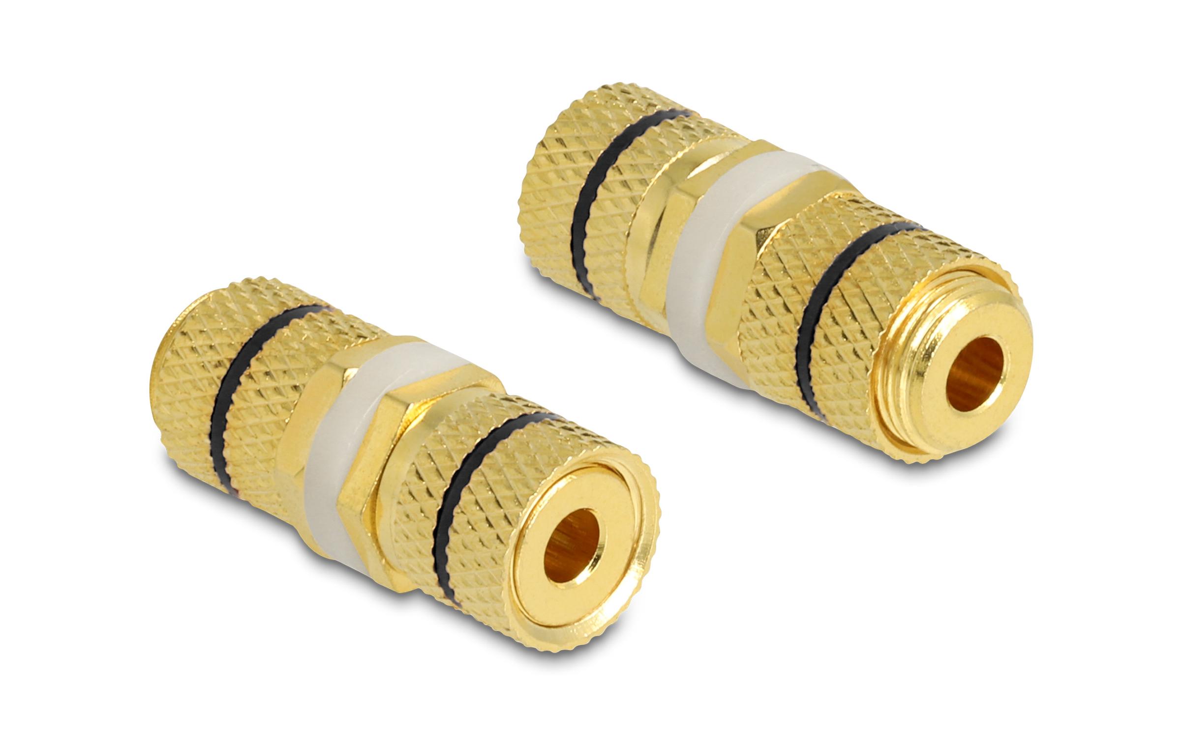 Audio-Adapter Optik 1 Polklemme Spezial - SpezialDelock Audio Adapter Polklemme zu Polklemme zum Einbau, Farbring schwarz