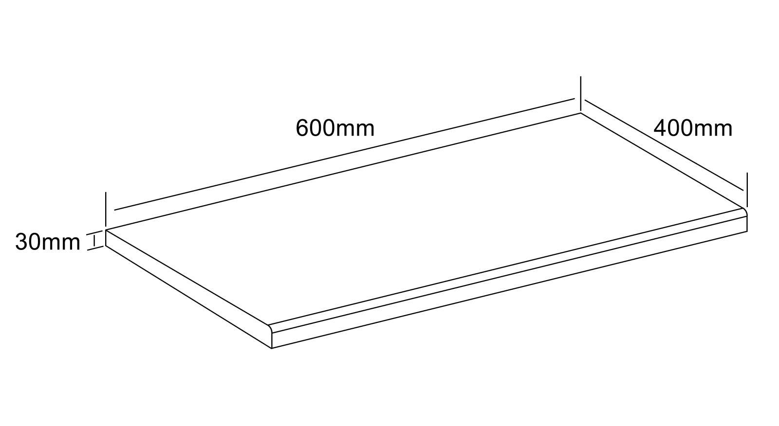 Arbeitsplatte FASOLA - Marmor-Style - 40x60 cm