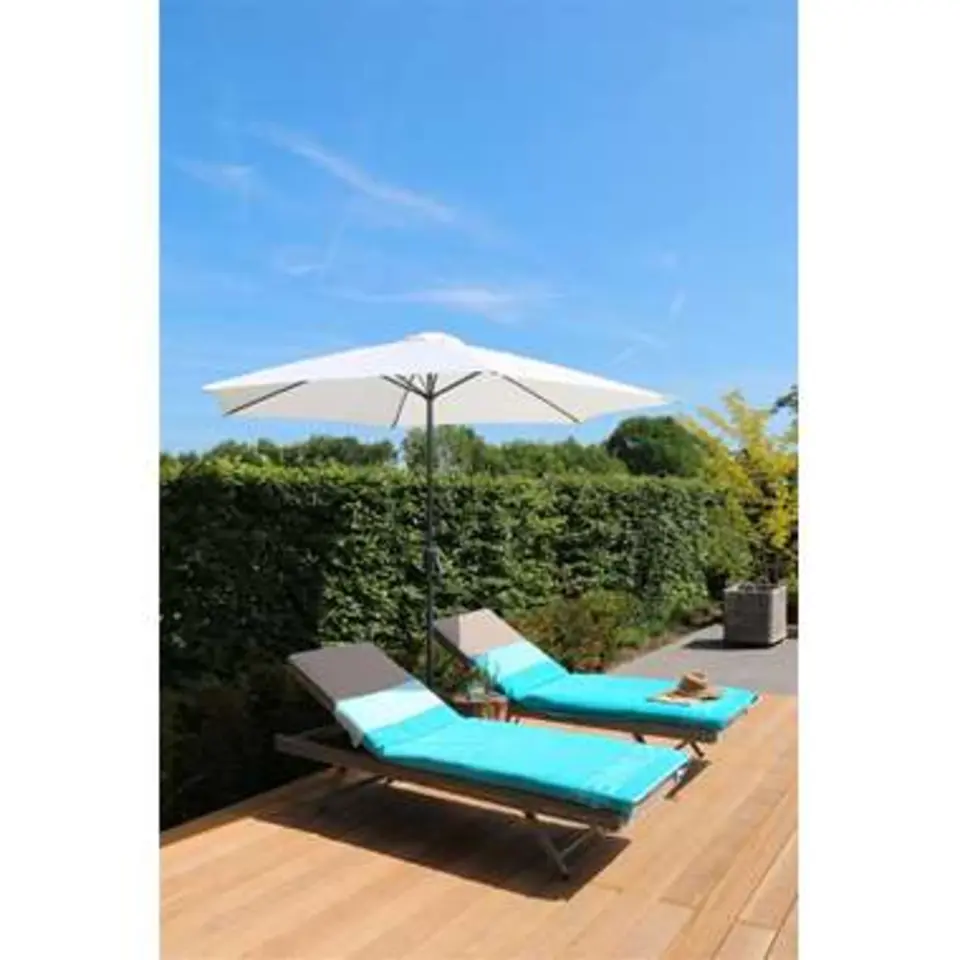 PimXL Luxe 6-ribs Parasol - Ø300cm - Wit