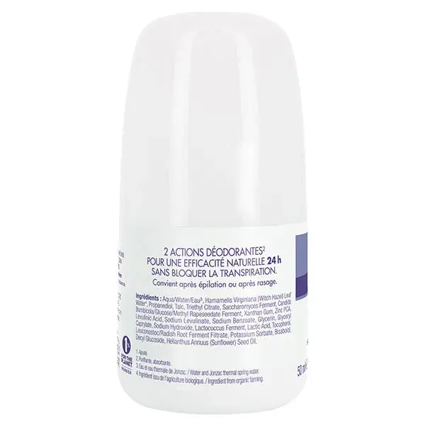 Eau Thermale Jonzac Déodorant apaisant 24h et haute protection Roll-On Bio 50ml