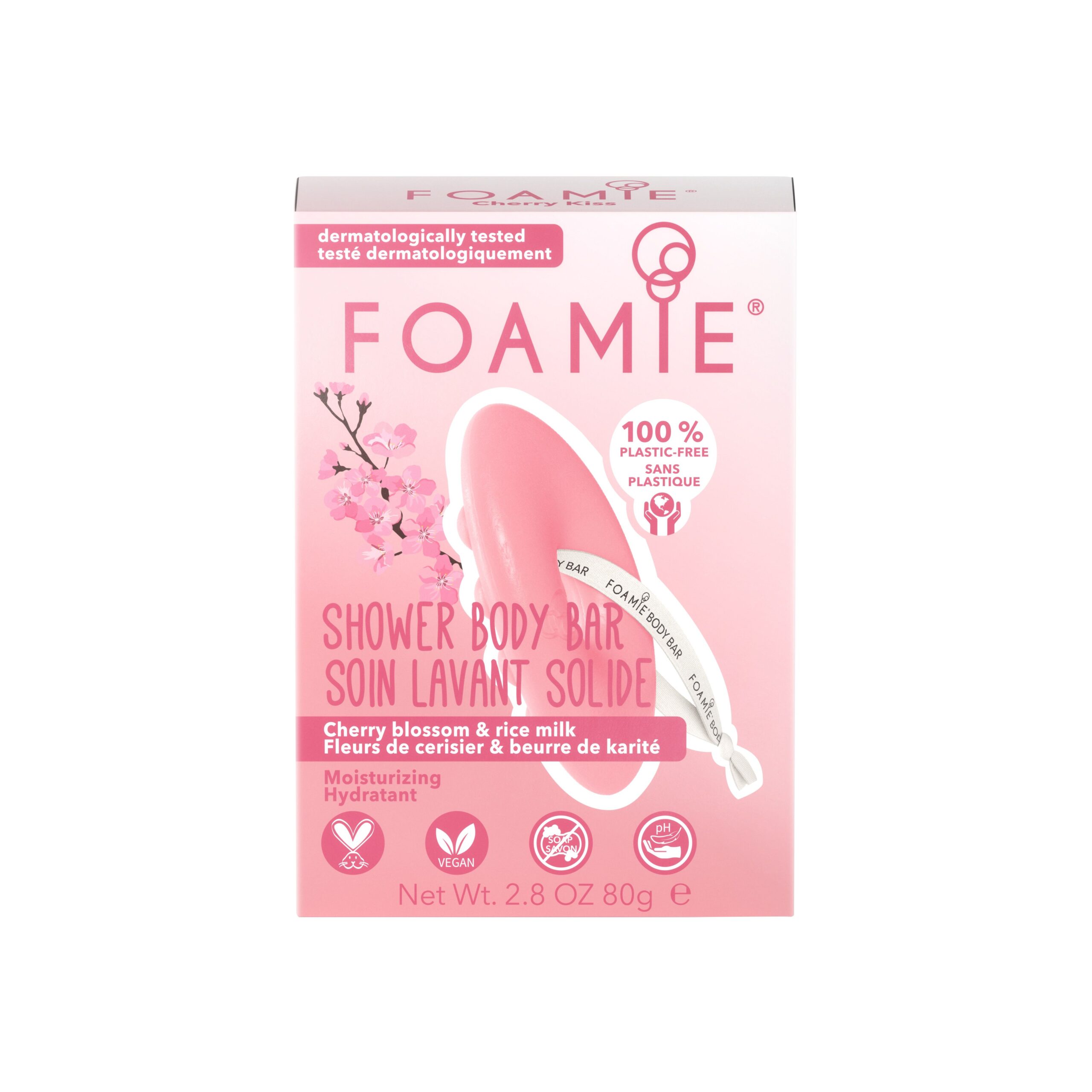Foamie Shower Body Bar Cherry Kiss (80 gr)