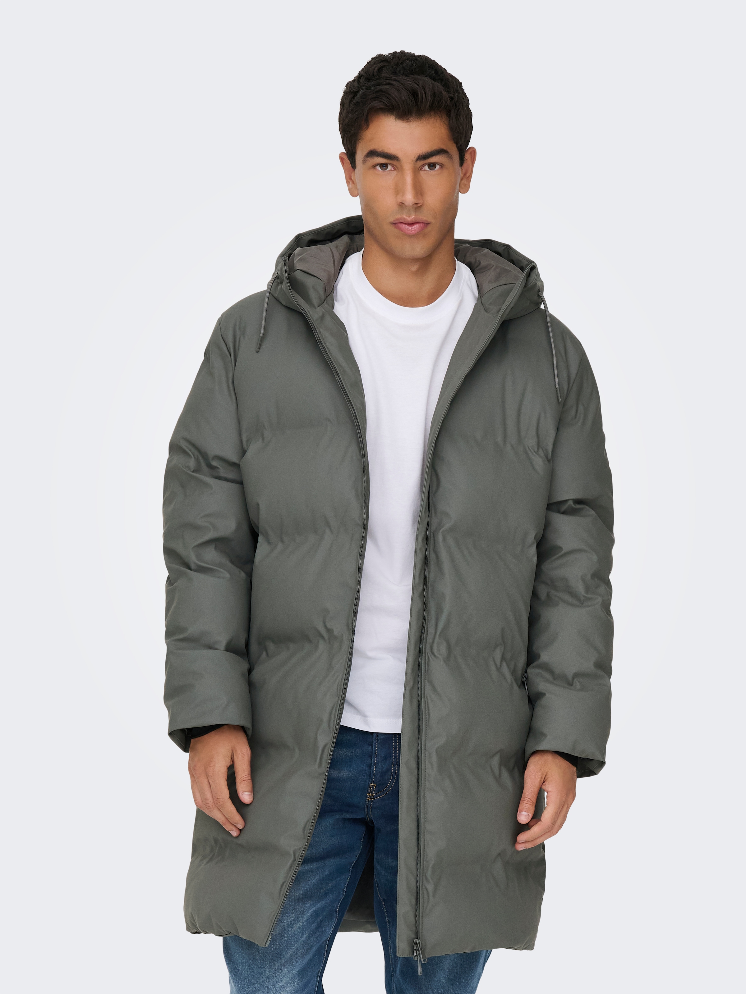 ONLY & SONS Steppjacke »ONSROYCE PUFFER JACKET OTW« mit Kapuze