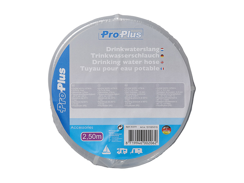 ProPlus drinkwaterslang transparent - 2,5 m