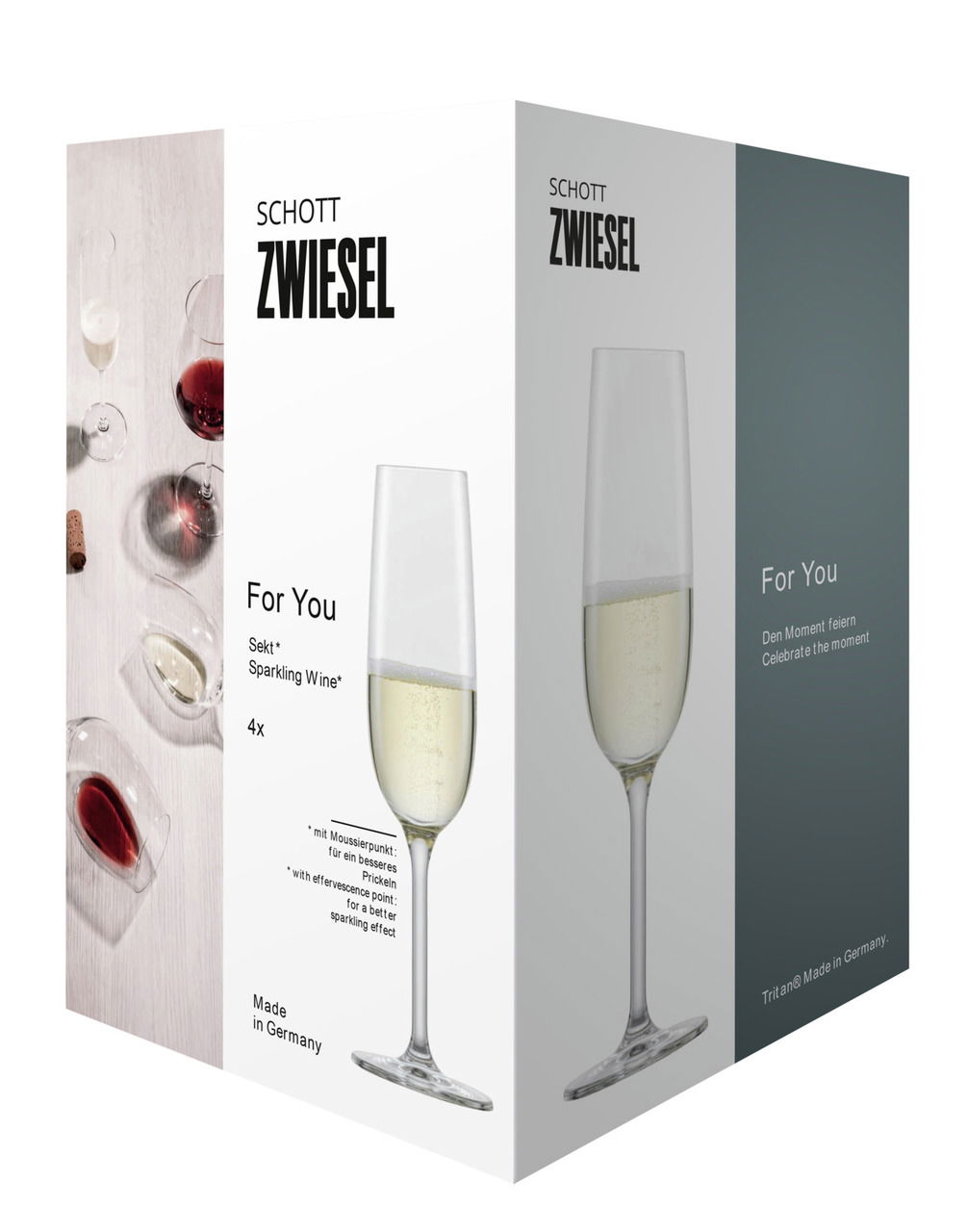 SCHOTT ZWIESEL Champagnerglas-Set 4-tlg FOR YOU