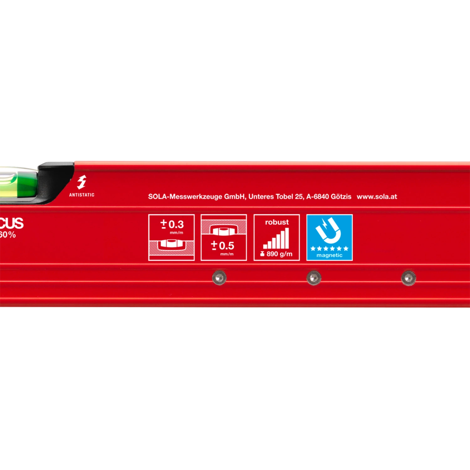 Sola RedM 3 80 Aluminium waterpas - Magnetisch - 800mm