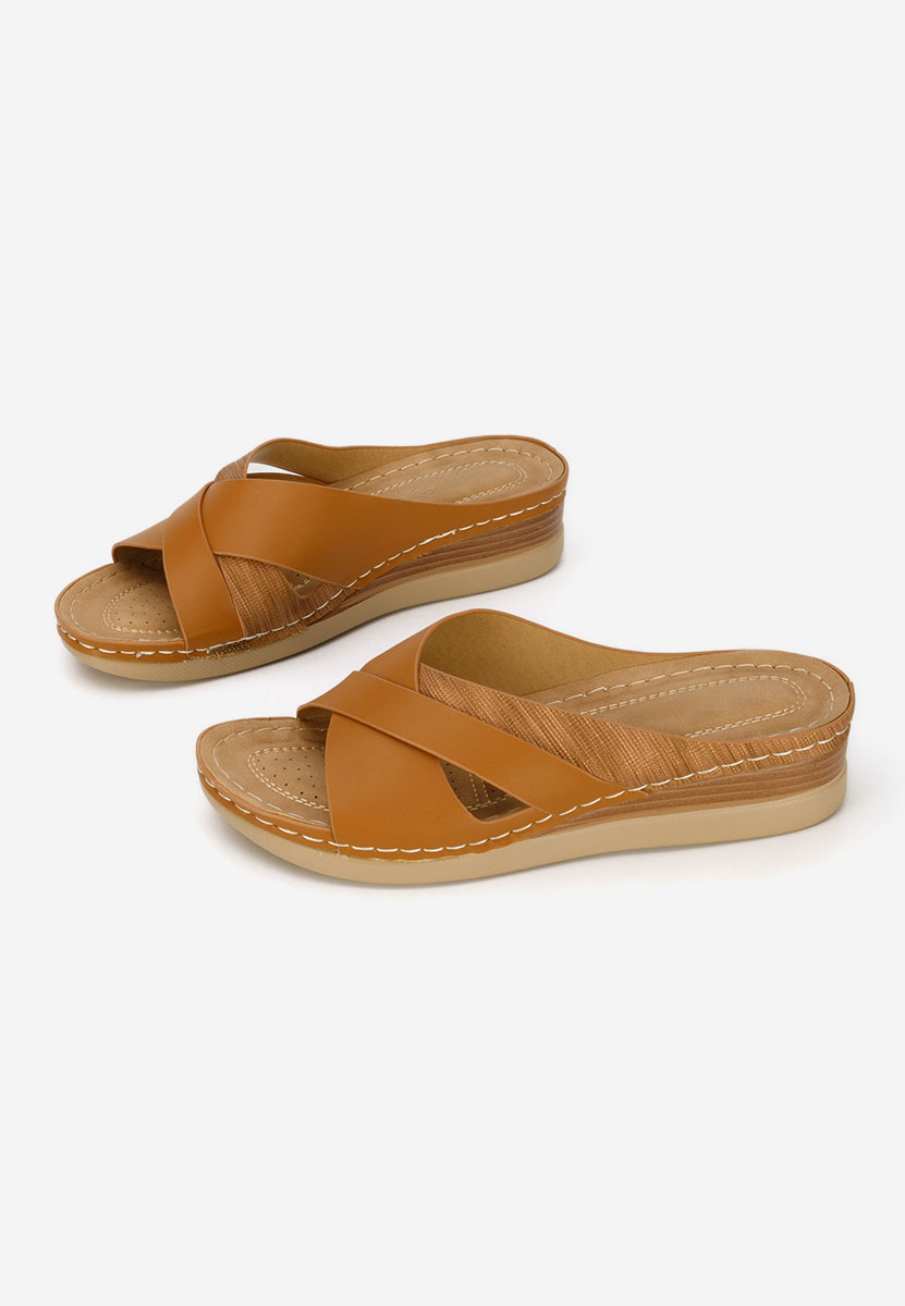 Mules compensées chameau Maryna