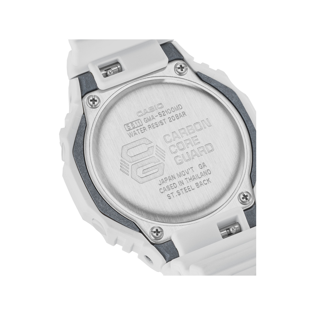 Montre CASIO G-SHOCK femme bracelet résine blanc