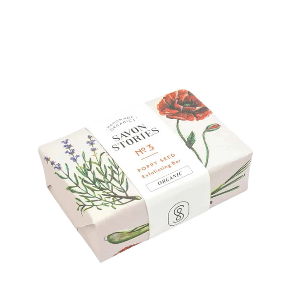 Savon stories N°3 L'Exfoliant Savon Bio & Naturel aux Graines de Pavot 100 G