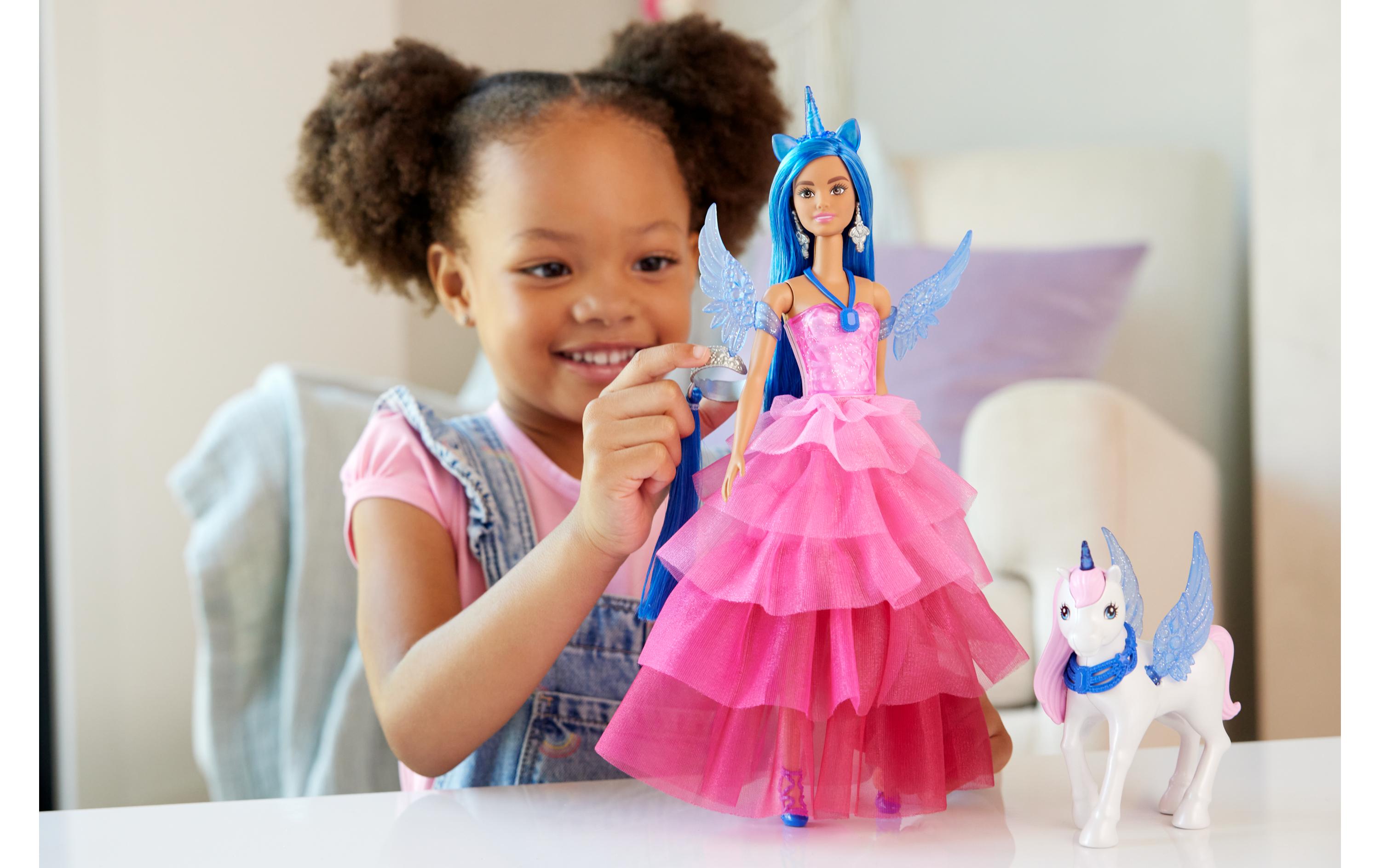 Puppe Barbie SaphireBarbie-Puppe mit Einhorn