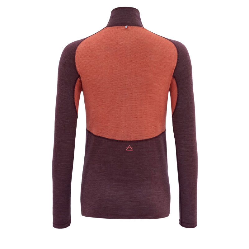 Running Merino 130 Zip Neck - Maillot thermique laine mérinos femme