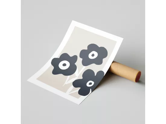 Affiche papier imprimé fleurs sans cadre