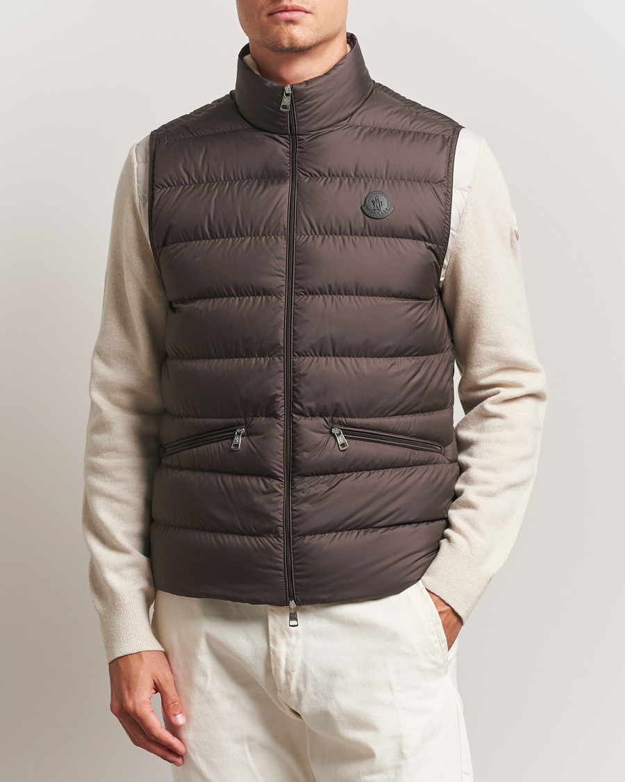 Moncler Treompan Down Vest Brown