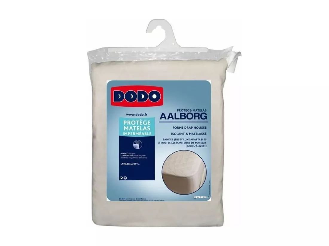 Protège matelas Aalborg - Matelassé et imperméable - 160 x 200 cm