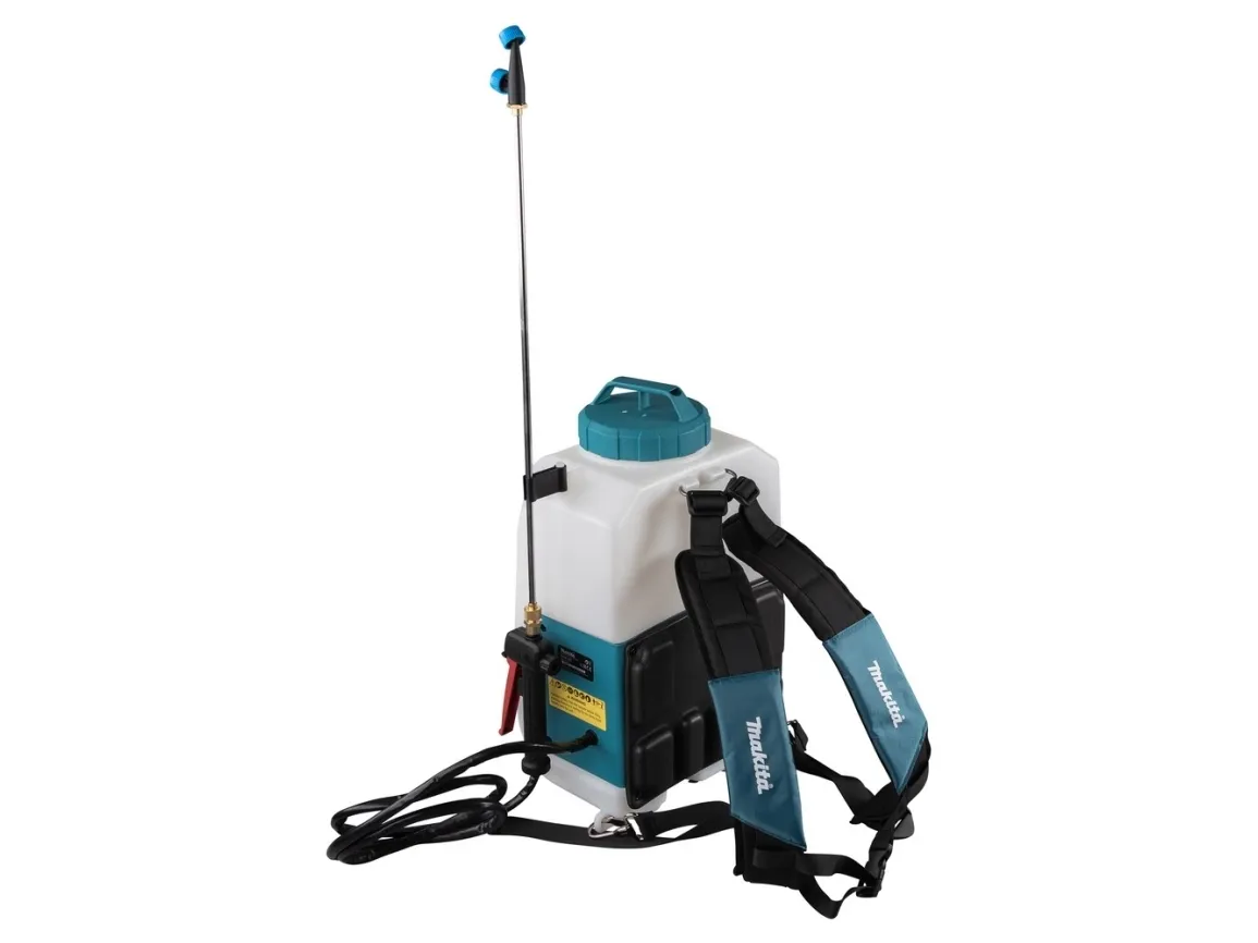 Makita DUS158Z, Rygsæk havesprøjte, 15 L, Blå, Hvid, 5 bar, Udendørs, 325 mm