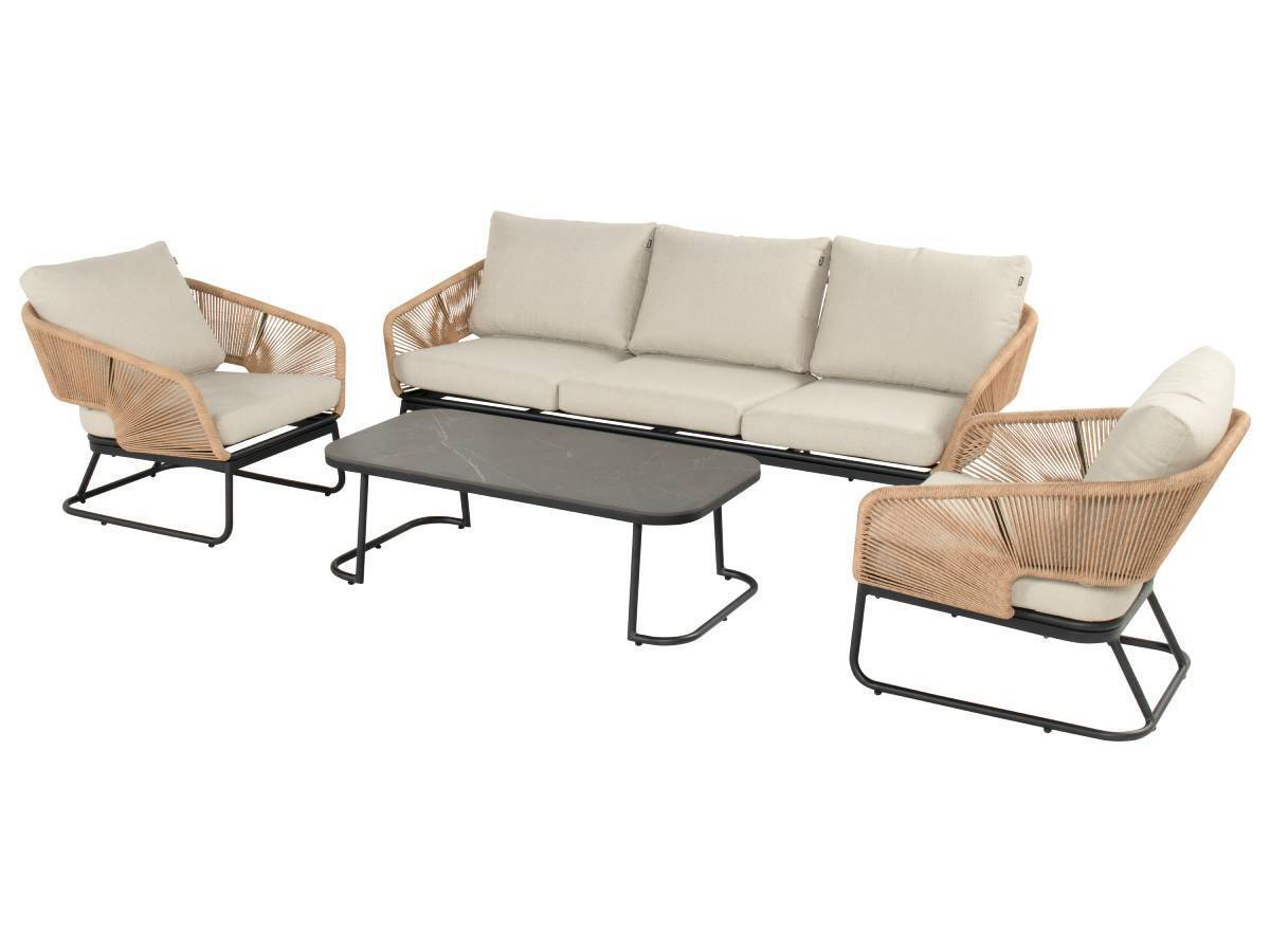 Hartman Corsica stoel-bank loungeset - Natural