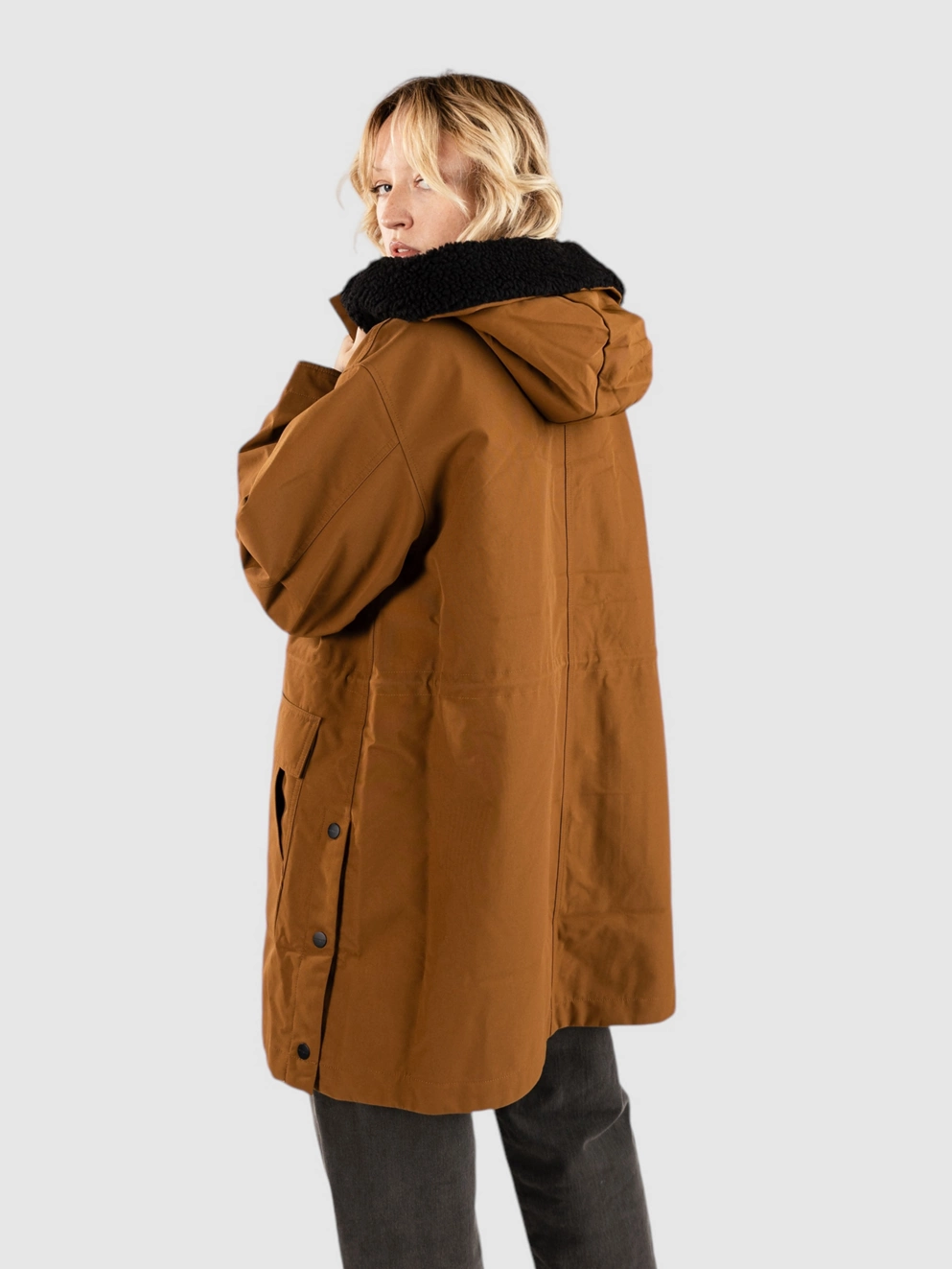 Carhartt WIP Clarton Parka hamilton brown/black