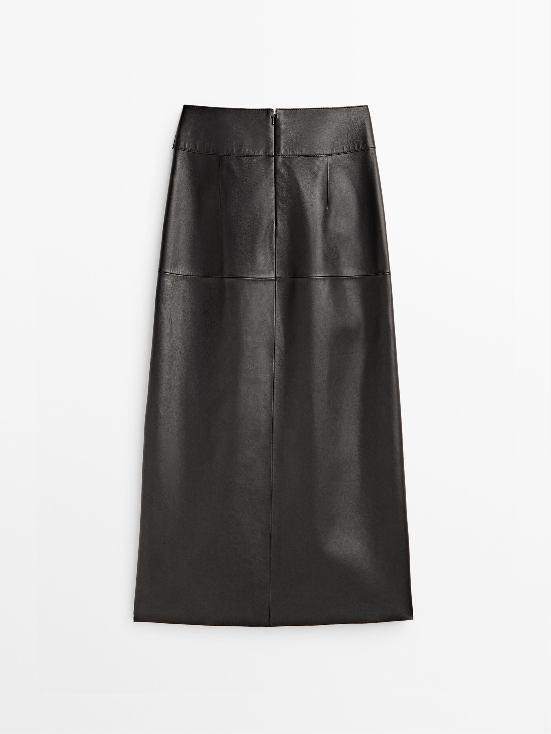 Falda piel napa hebilla - PRETO