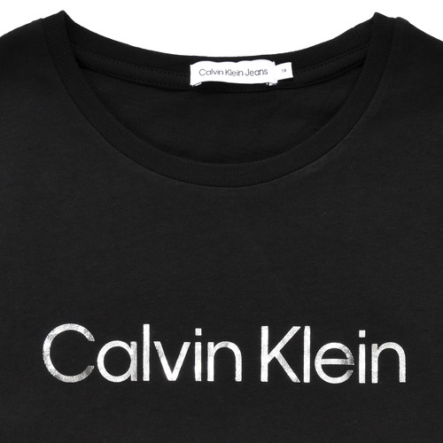 Calvin Klein Jeans - INSTITUTIONAL SILVER LOGO T-SHIRT DRESS - Noir