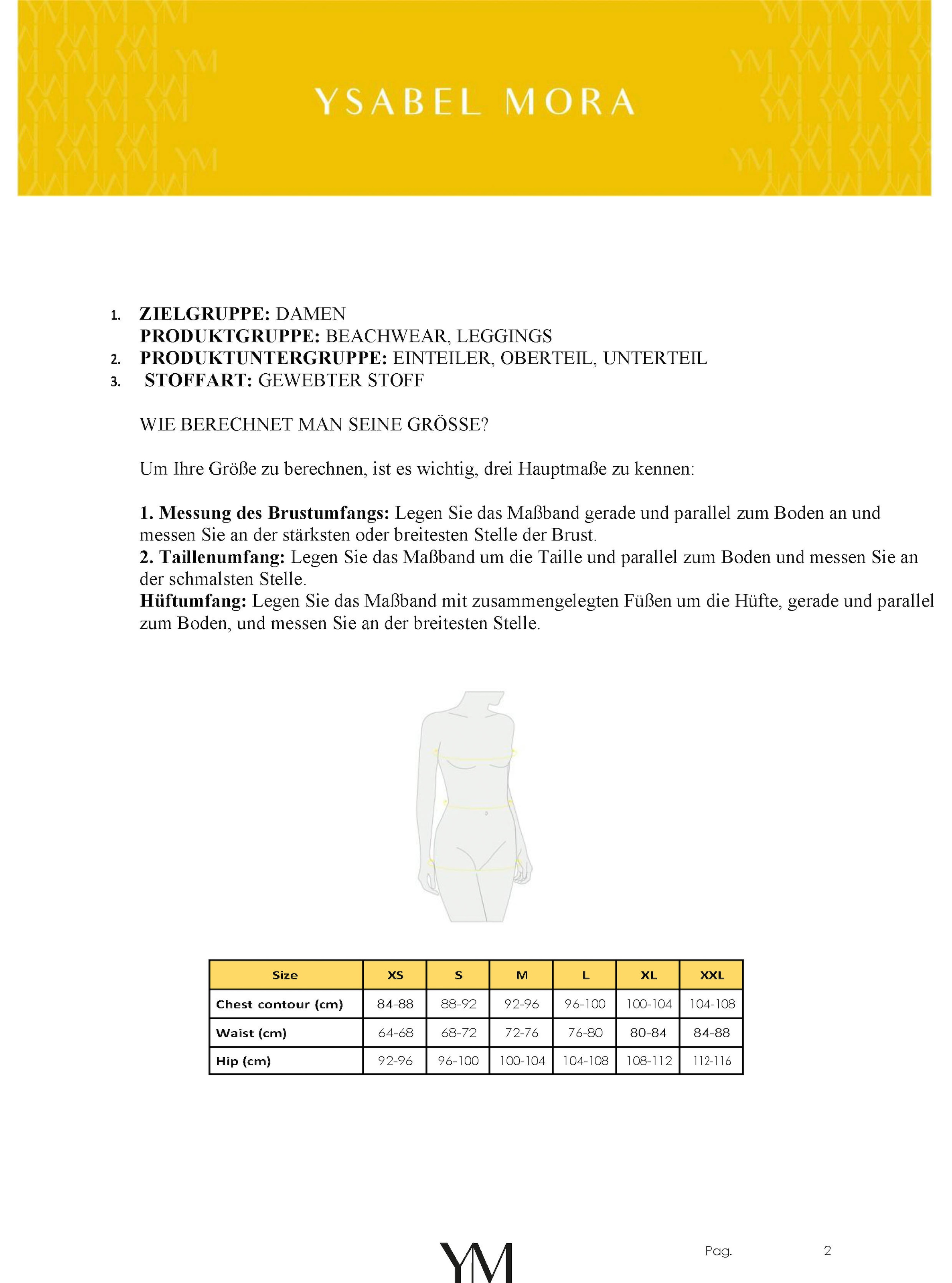 YSABEL MORA Leggings »LEGGINGS BASIC COLLECTION«  enggeschnittem mit Push-up Effekt