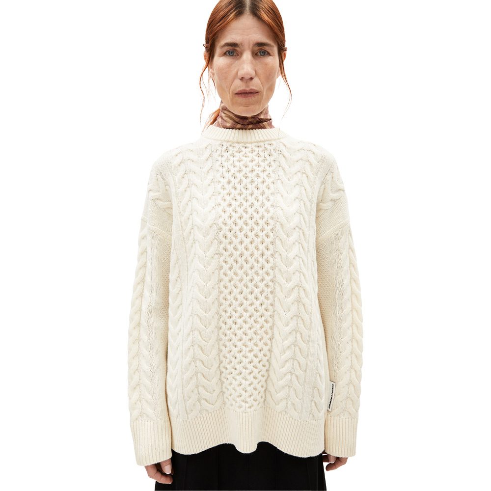 Armedangels Berfinaa Cable Pullover Damen oatmilk