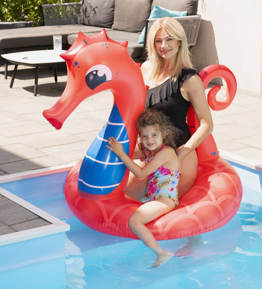 Splash & Fun Schwimmring Seepferd 110x100x125 cm