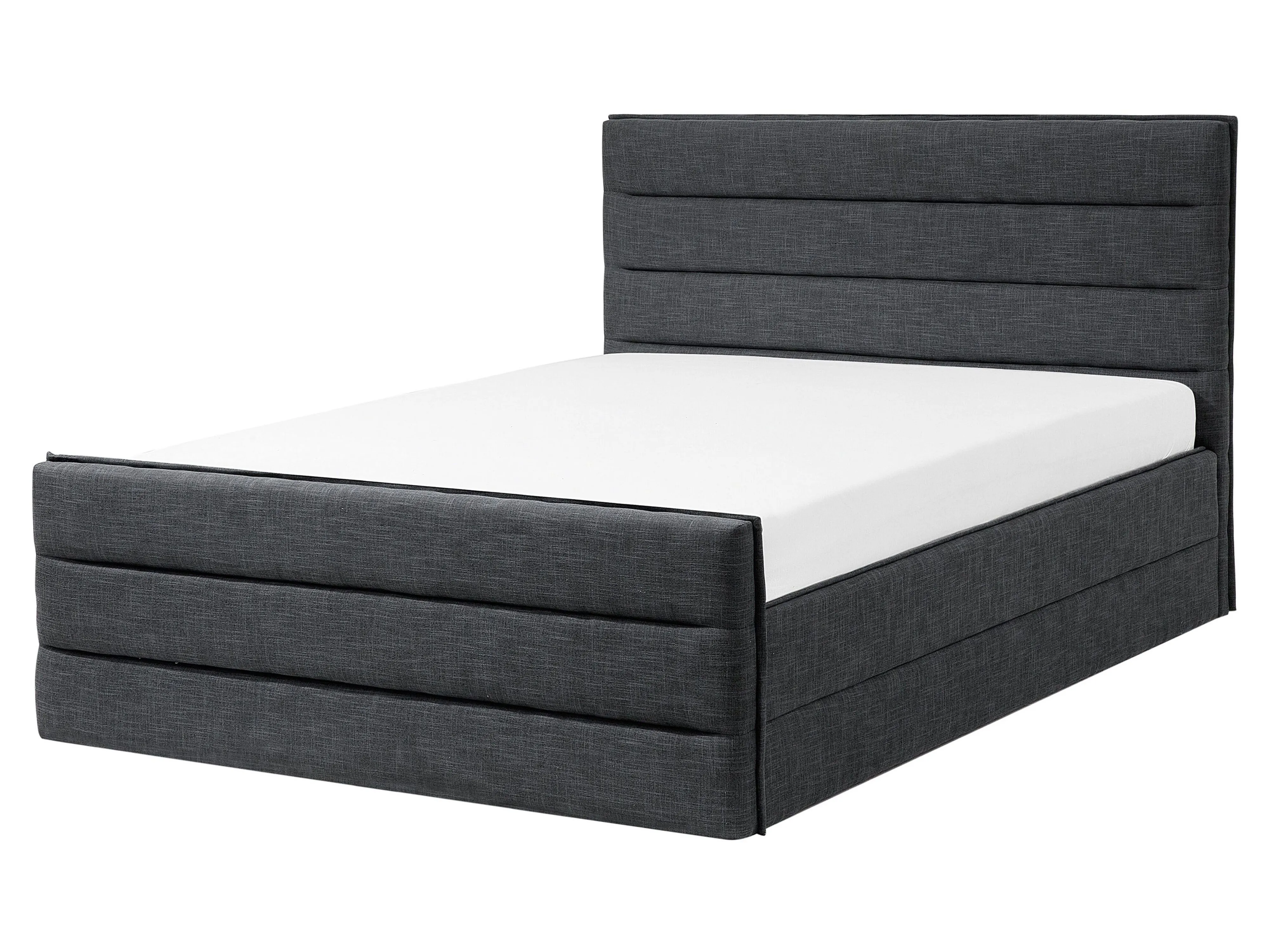 Bed Stof VALBONNE 160 x 200 cm Donkergrijs