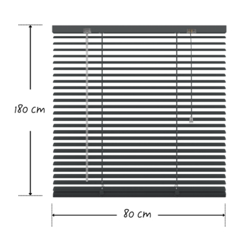 KARWEI aluminium jaloezie 25 mm antraciet (kleurnr. 226) 80x180 cm (bxh)
