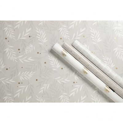Clairefontaine Excellia Christmas - Papier cadeau - 70 cm x 2 m - naturel - différents modèles disponibles