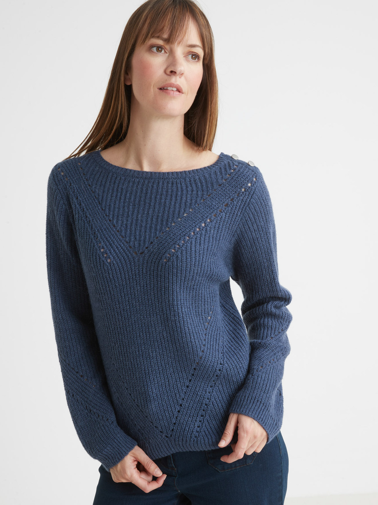 Pull en côtes perlées