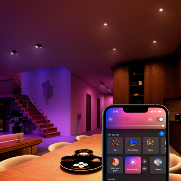 Philips Hue starterkit - wit en gekleurd licht 4W - 3 lampen met dimmer switch - GU10