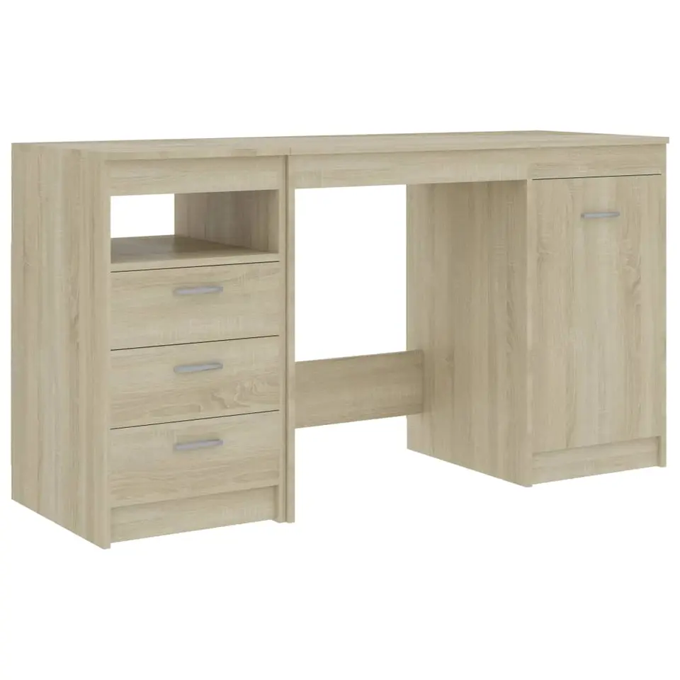 vidaXL - Bureau - Bruin - Bewerkt hout