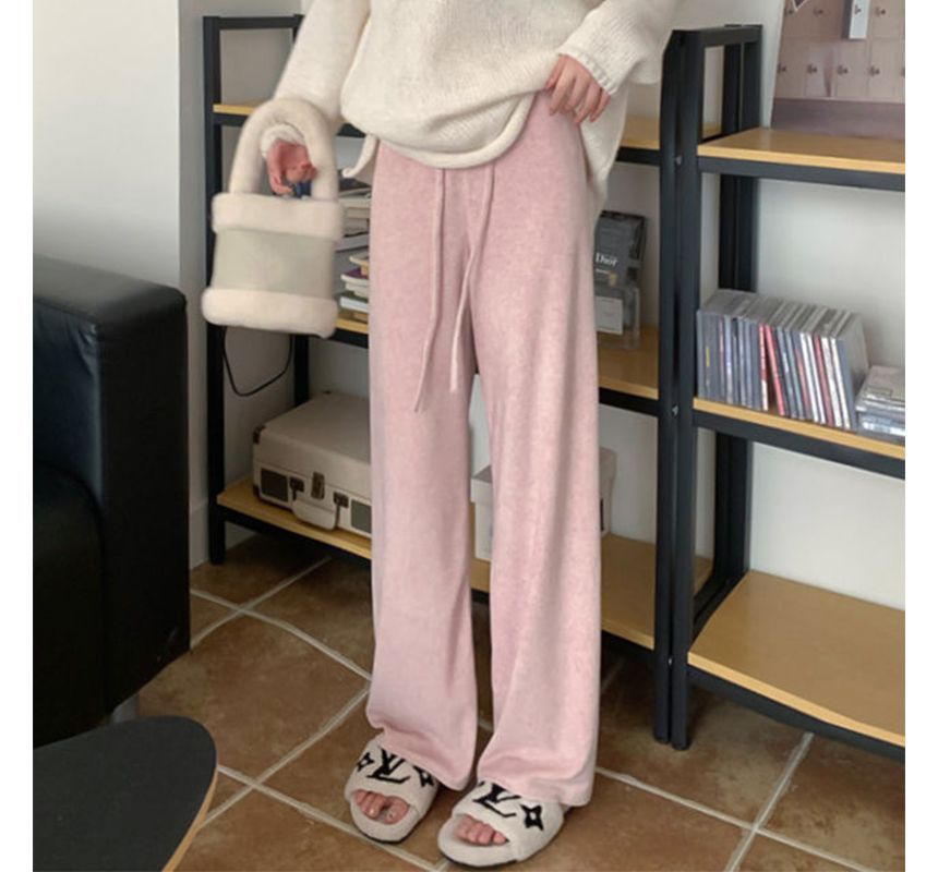 Everose - Effen losse joggingbroek met trekkoord in de taille