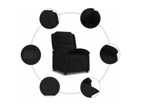 Fauteuil inclinable noir velours