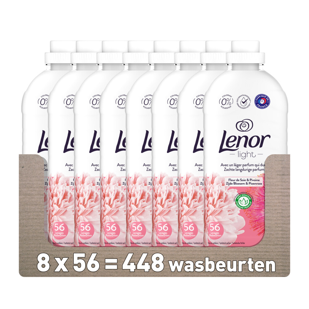 8x Lenor Wasverzachter Zijdebloesem & Pioenroos 56 Wasbeurten1176 ml