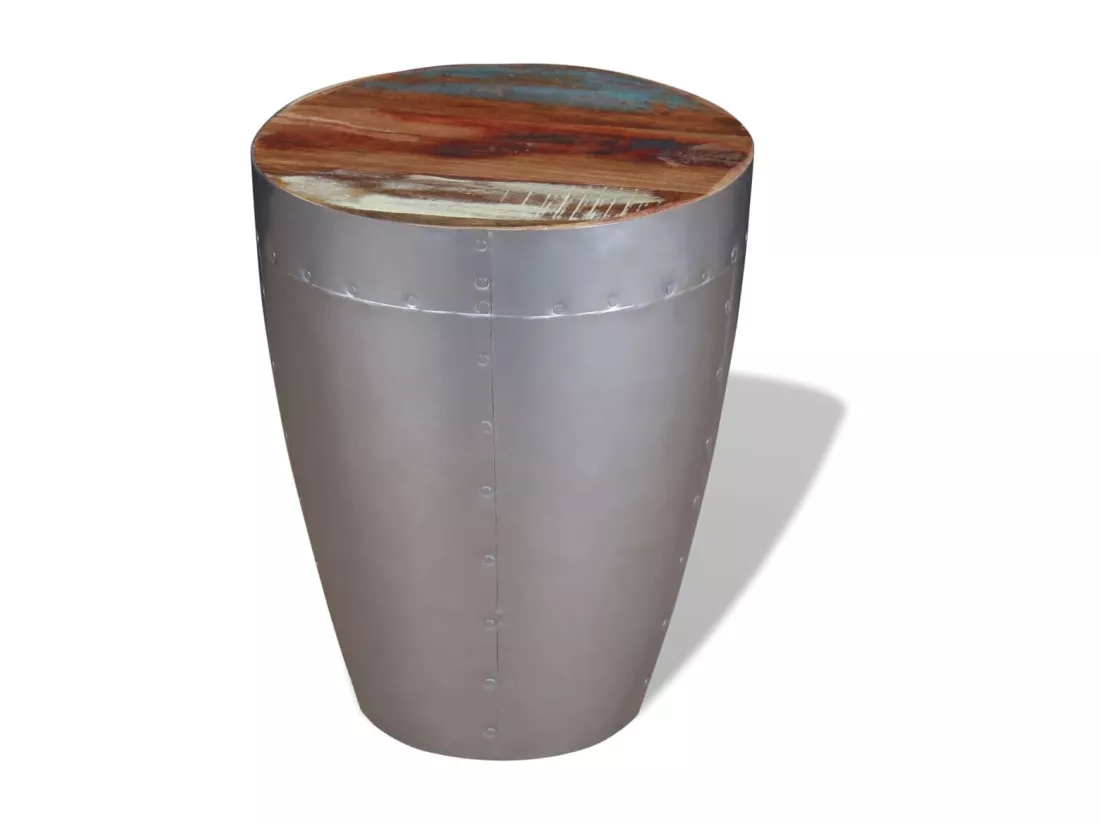 Tabouret aviateur Bois de récupération massif