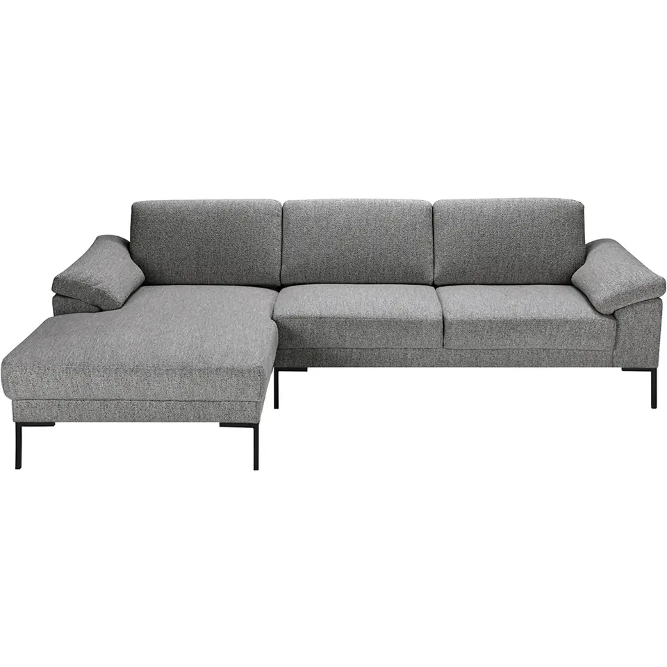 Bank Tom met chaise longue links - Monza - grijs
