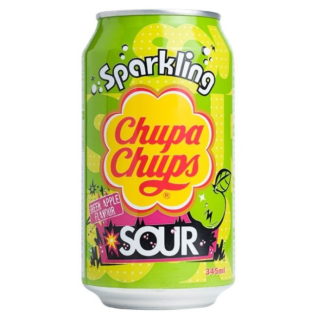 Chupa Chups Sprankelend Zure Frisdrank Groene Appel Smaak 345ml