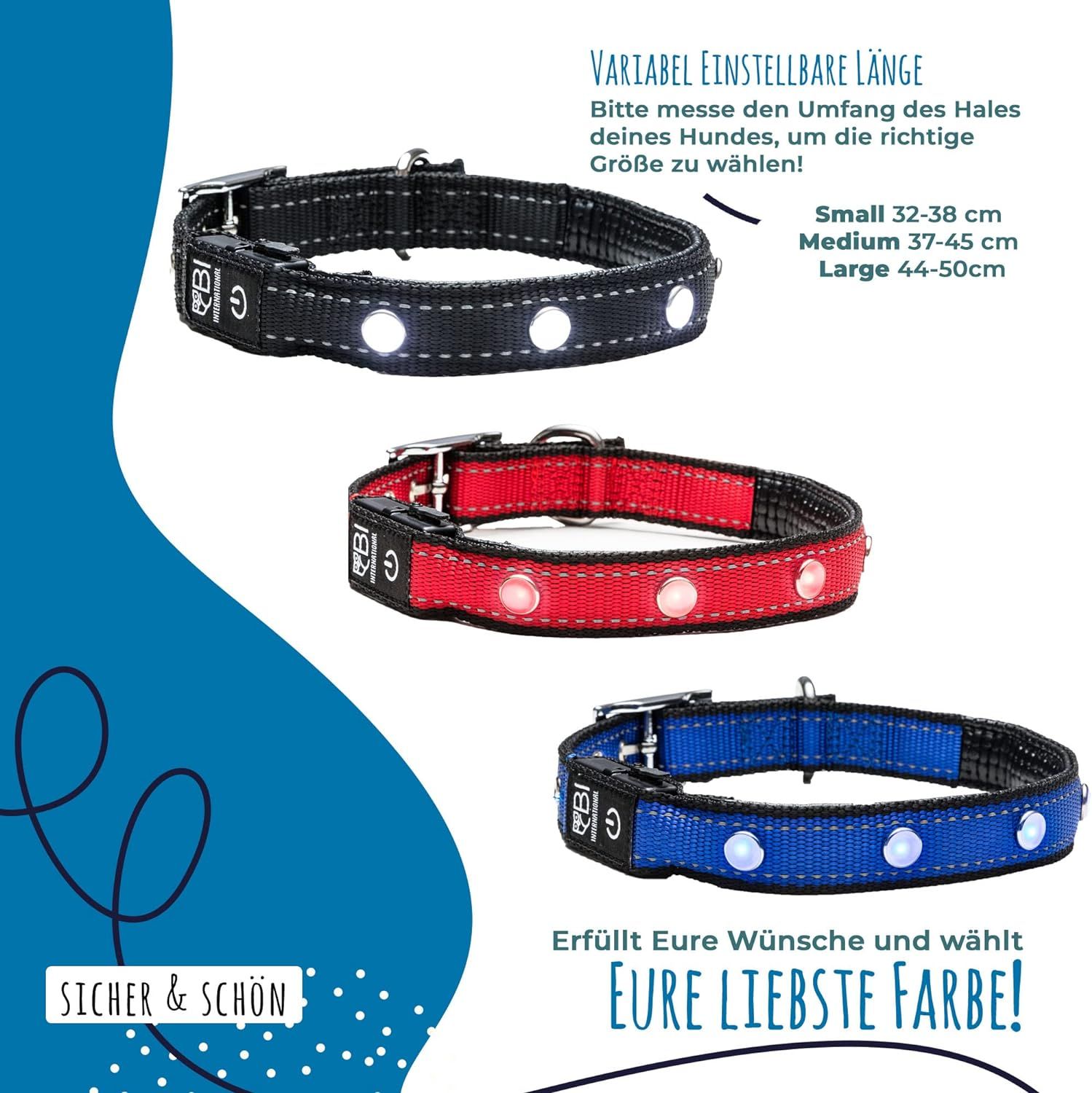 PETSATION Leuchthalsband Hundehalsband