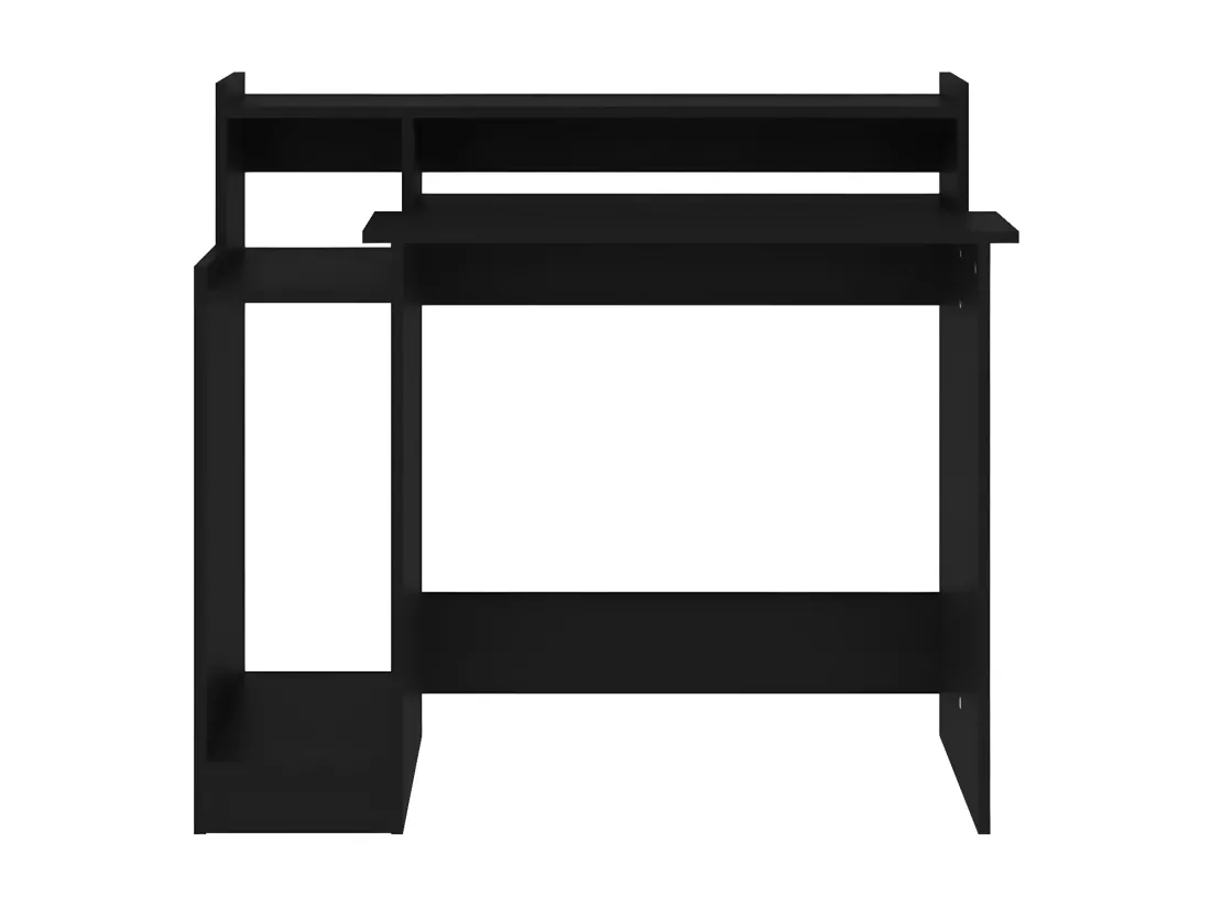 Bureau avec lumières LED noir 97x45x90 cm bois d'ingénierie