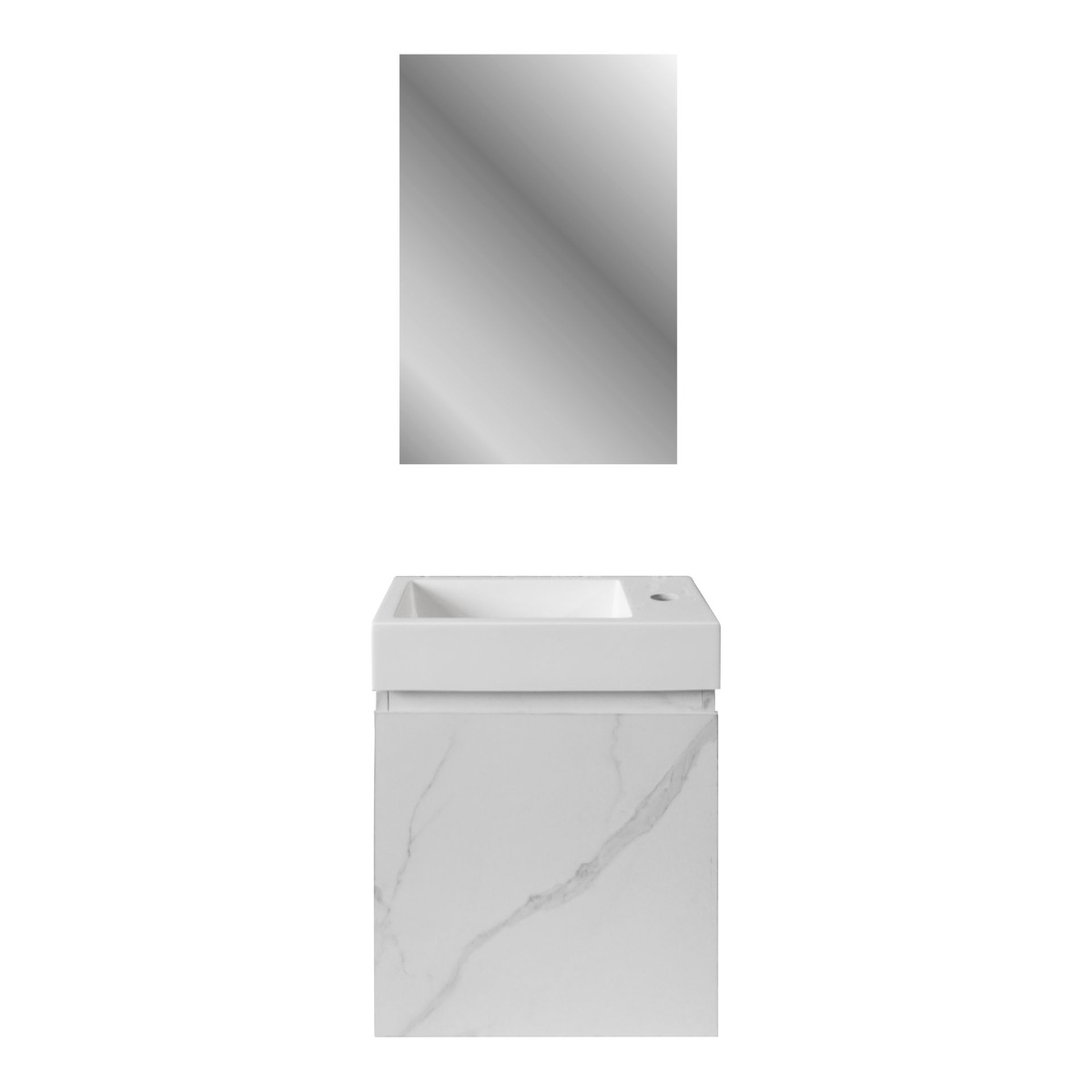 SaniGoods Mikado fontein onderkast marmer 40x22.3x50cm wit