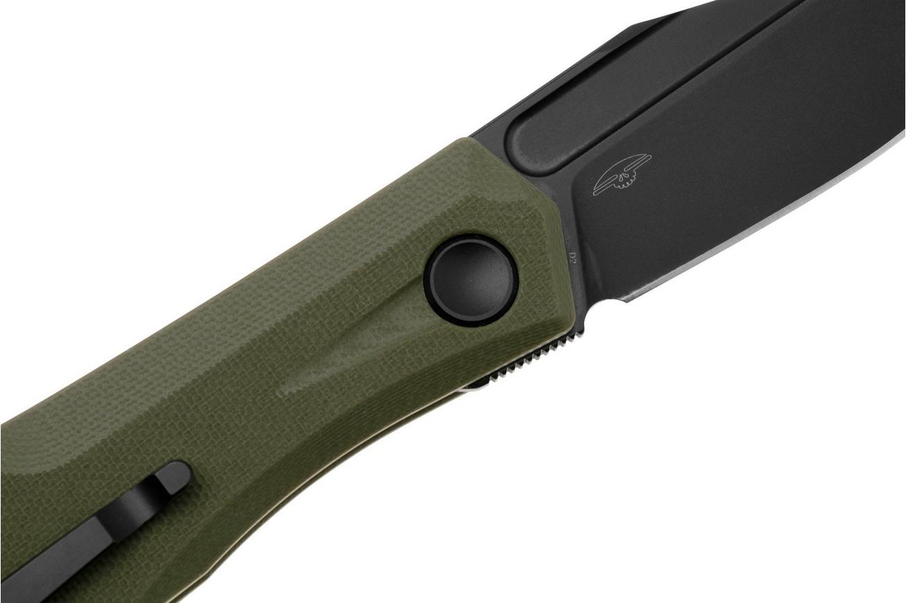 Real Steel Ventus Lite 7051BG Black D2, Green G10, zakmes