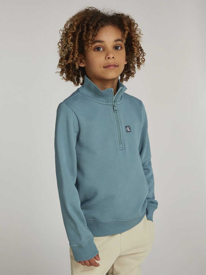 Calvin Klein MONOGRAM MINI BADGE HALF-ZIP North atlantic