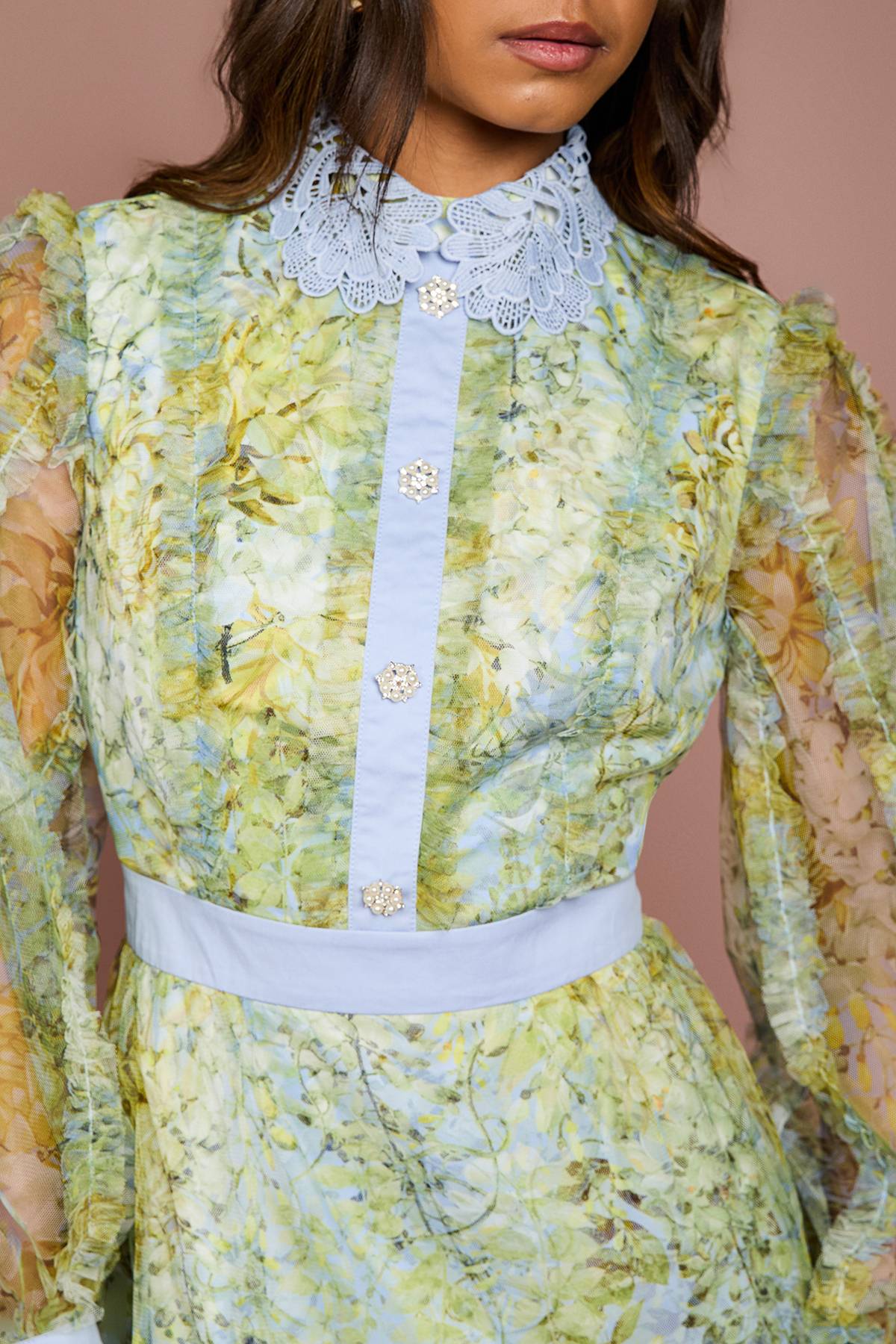 Coast Robe Mini En Mesh Imprimé À Col