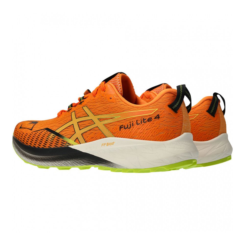Asics FUJI LITE 4 - Chaussures trail Homme bright orange/neon lime